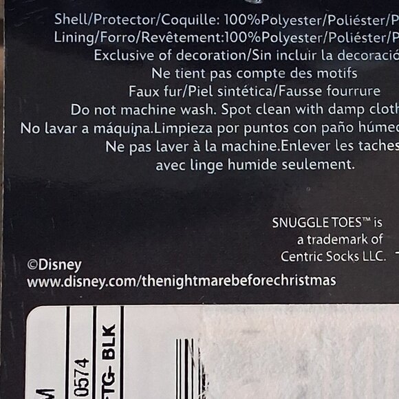 Disney Jack Skeleton Nightmare Before Christmas Slippers Women's Size S/M - Picture 7 of 15